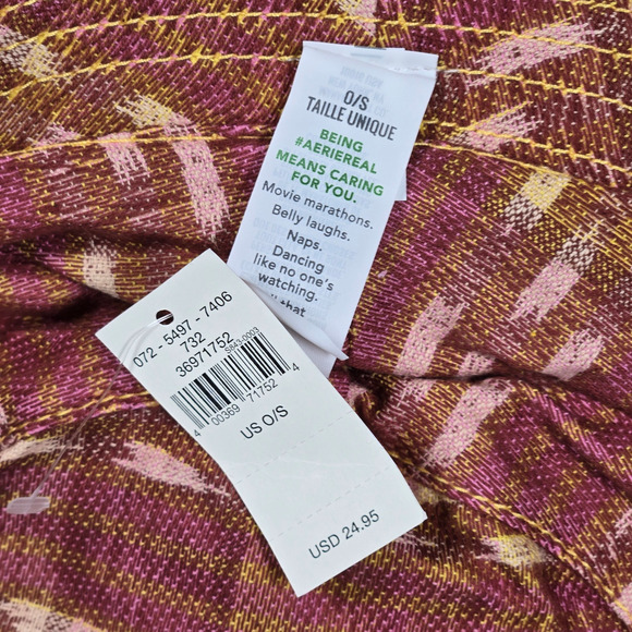 Aerie Women's Multi Color Aerie Jacquard Reversible Bucket Hat OS‎ NWT - Picture 6 of 6